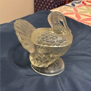 Elegant Glass Turkey Figurine